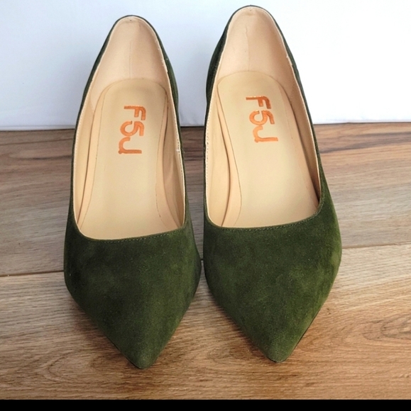 FSJ green kitten heel NEW - Picture 3 of 7